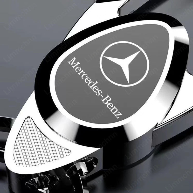 Metal Leather Key Ring Key Chain For Mercedes Benz W203 W204 W205 W210