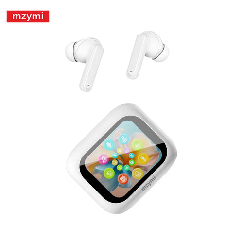 mzymi Full In Touch Screen Headphone ANC E18 Pro Bluetooth Earphone