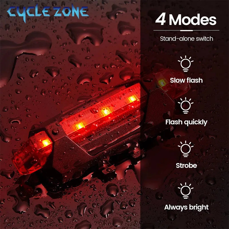 Bike Light Set Bicycle Headlight Taillight USB Rechargeable MTB Bike