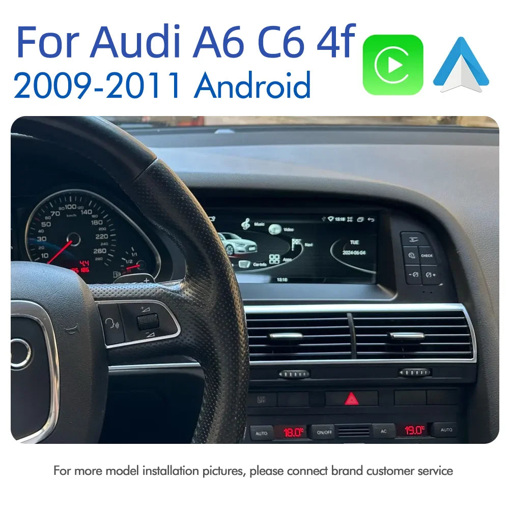 Android 14 Auto Radio CarPlay For Audi A6 C6 4f  For Audi Q7 4L