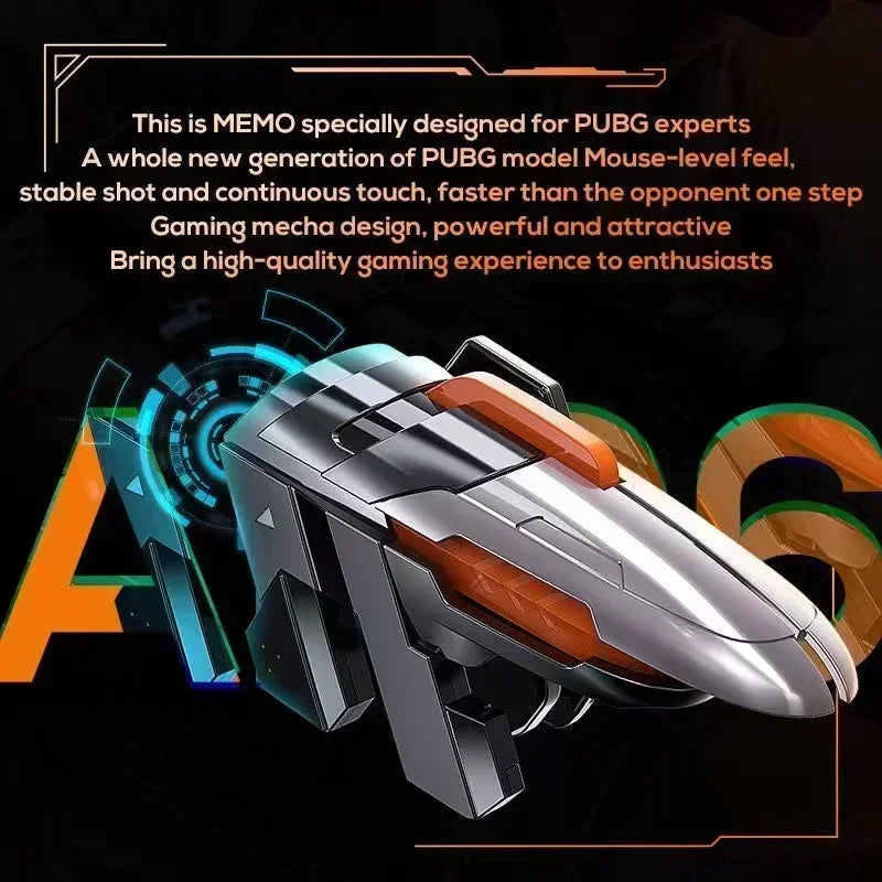 MEMO 6 Finger Mobile Phone ABS Game Trigger AK06 for PUBG Aim Shooting