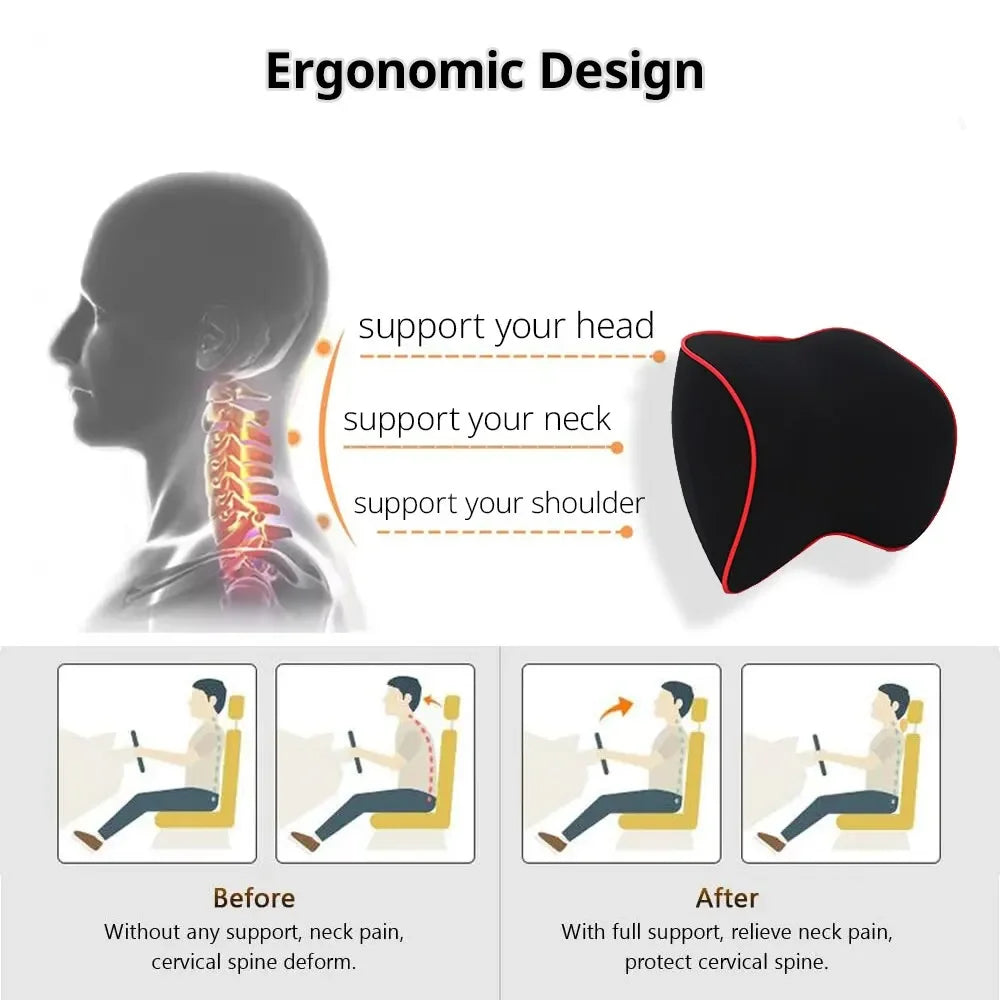 1pcs Car Neck Headrest Pillow Accessories Cushion Auto Seat Head