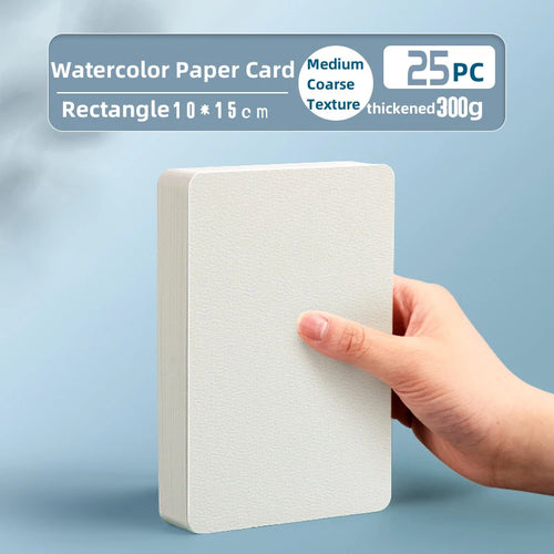 25 Sheets Square/Round Watercolor Paper 300g Cotton High Quality