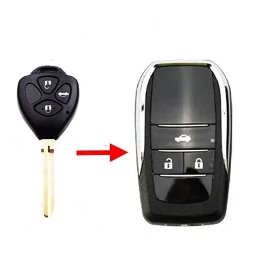 New Car Key Shell Modified Flip Folding Remote Key Case Shell for
