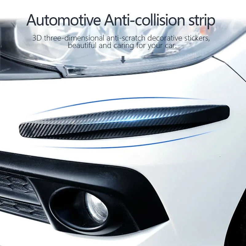 SEAMETAL 2Pcs Car Bumper Protector Strip Anti Scratch Car Edge Stick