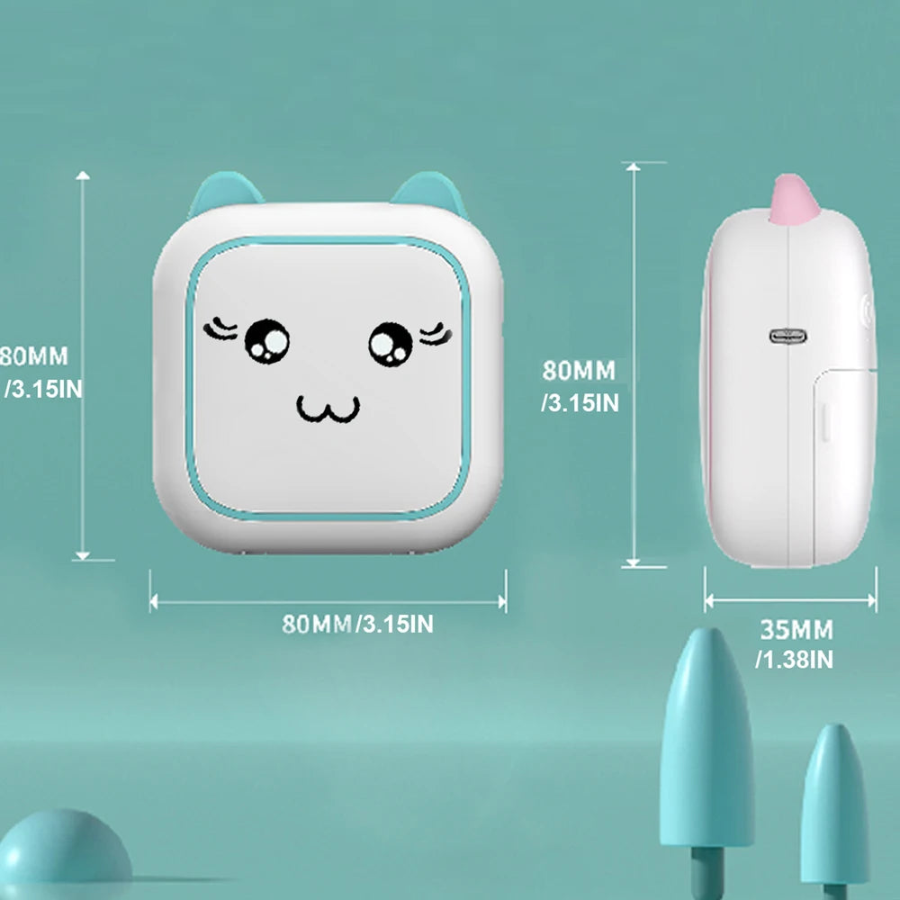 Portable Mini Printer， Wireless Photo Printer ，Ink-Free Thermal