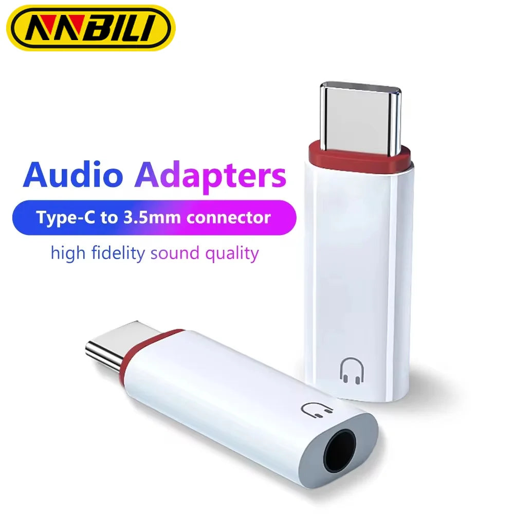 NNBILI Type c To 3.5mm Earphone Adapter 3.5 Jack USB C Audio Converter