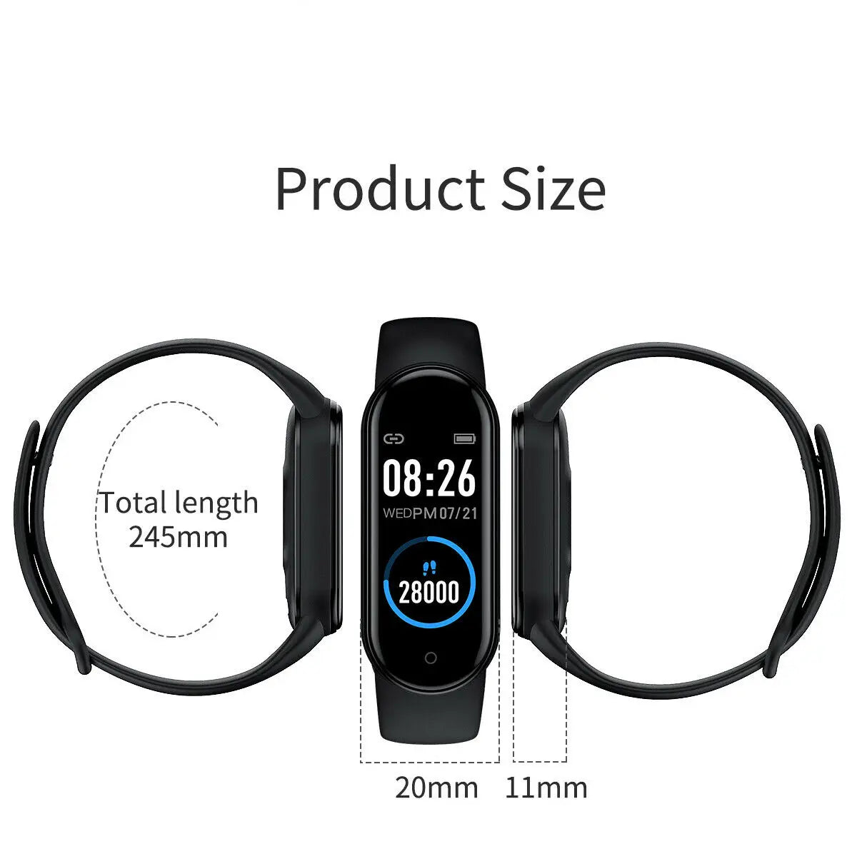 M5 Smart Band Waterproof Sport Watches Smart Watch Men Woman Blood