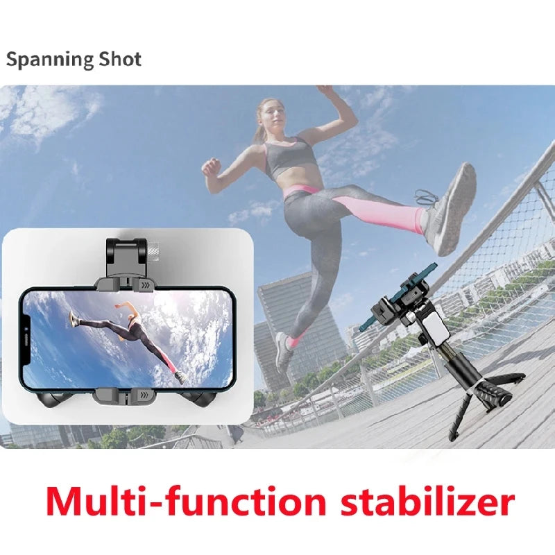 Handheld Gimbal Stabilizer Selfie Stick Tripod For iPhone Android Cell