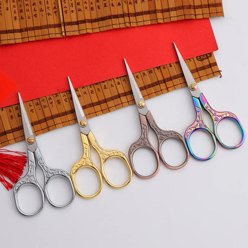 1PC Stainless Steel Vintage Scissors Sewing Fabric Cutter Embroidery