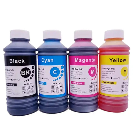 500ML Universal BK C M Y Refill Dye Based Ink Large Capacity Use For