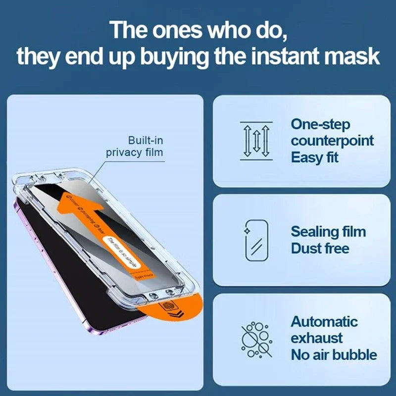 Oleophobic Coating Dust Free Installation Privacy Screen Protector For