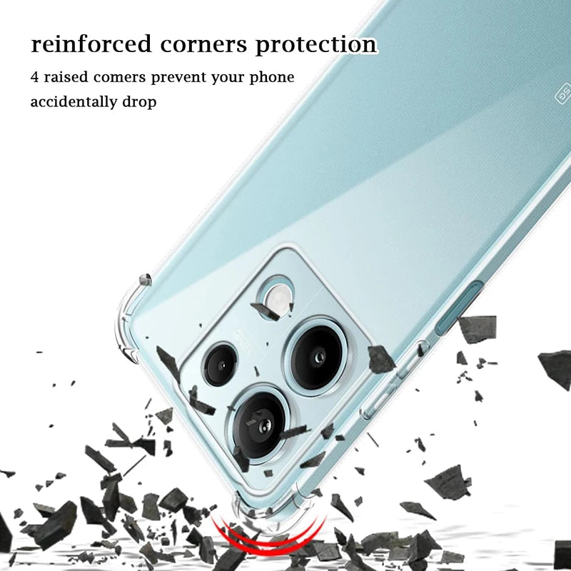 Shockproof Silicone Case For Xiaomi Redmi Note 13 12 12S 12T 11 11T