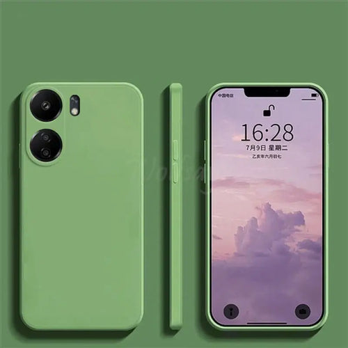 For Xiaomi POCO C65 Case Liquid Silicone Plain Rubber Fundas Protector