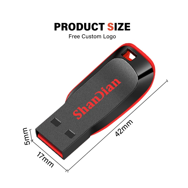High -capacity speed USB Flash Drives 2.0 128GB 64GB Black Free