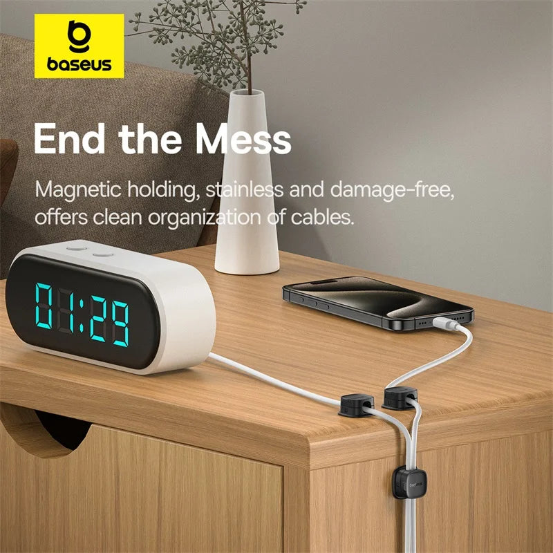 Baseus Cable Organizer Holder Magnetic Cable Smooth Adjustable Cord
