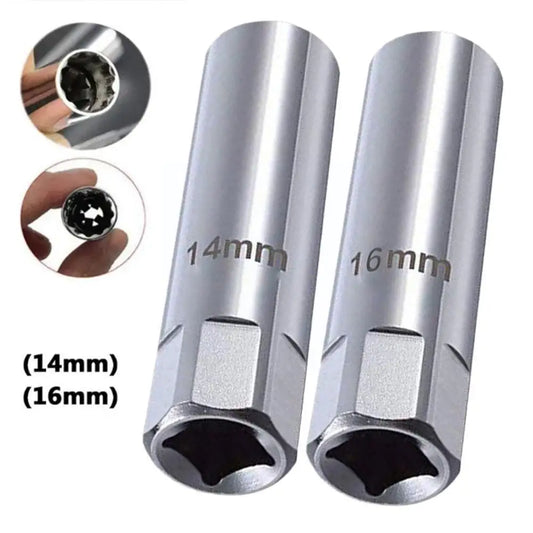 Universal Spark Plug Sleeve Wrench 3/8" Socket Magnetic Angle Tools