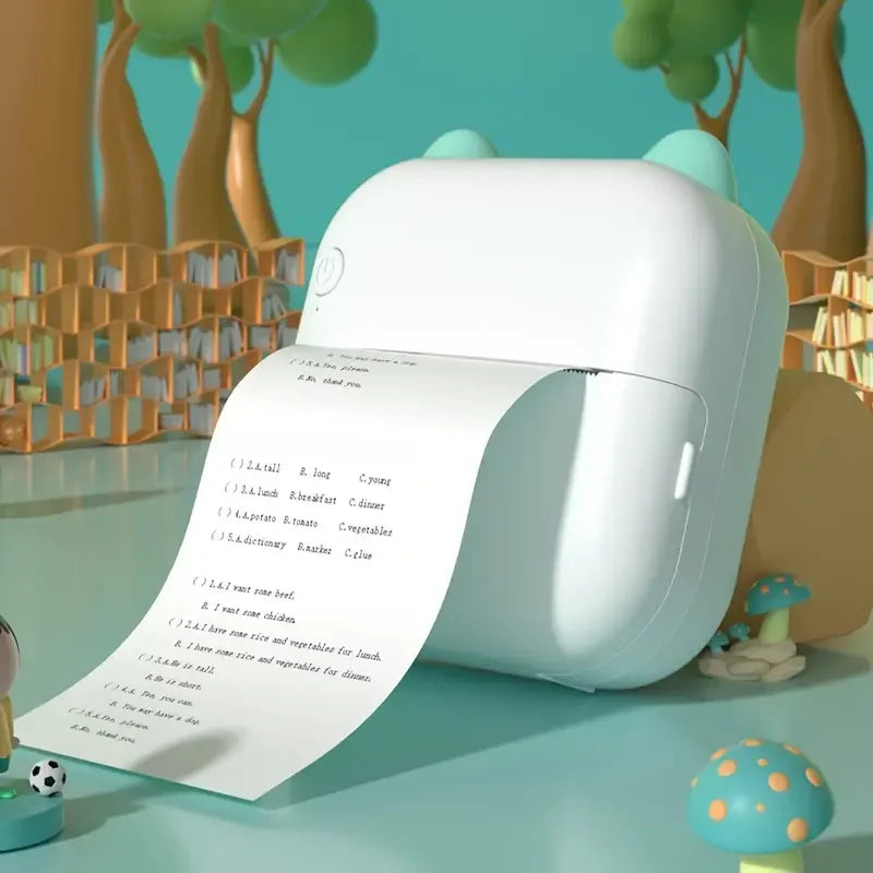 Portable Mini Wireless Photo Printer 200dpi Ink-Free Thermal Printing