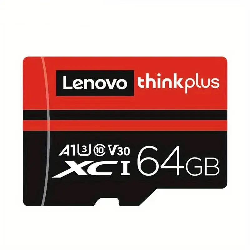 Lenovo ThinkPlus Mini Micro SD Card Class 10 TF Flash Card 64GB Red &