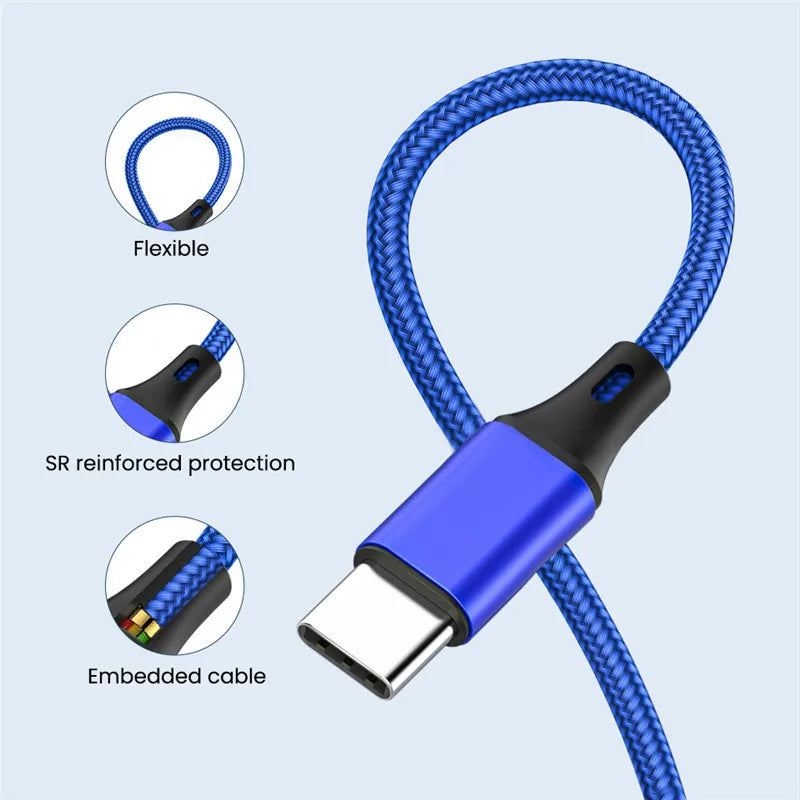 4 in 1 USB Charging Cable For iPhone 13 12 14Pro Max Mini 3 in 1 Micro