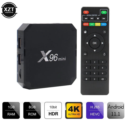 Original X96 mini Android 10 Smart TV Box h313 Quad Core 1GB 8GB Dual