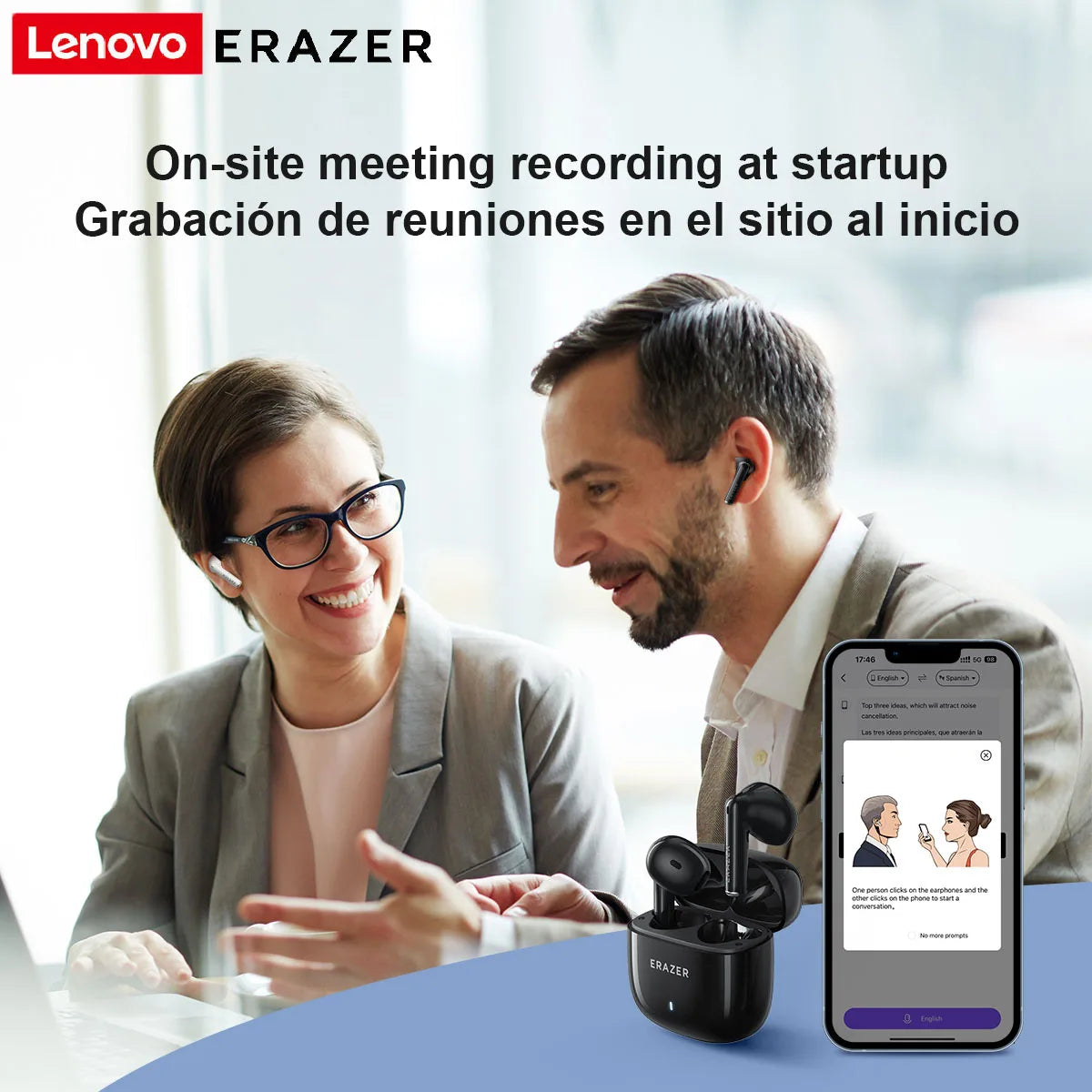 [AI Translator Earphones] Erazer XT92pro Bluetooth Earphones Real-time