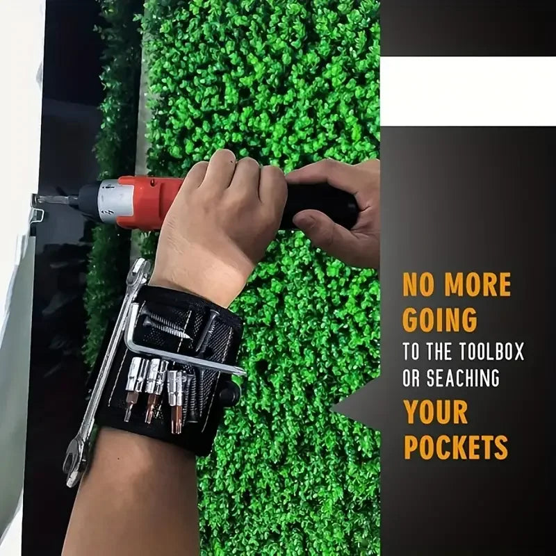 Magnetic Wristband for Holding Screws,Nails,Drilling Bits,Wrist Tool