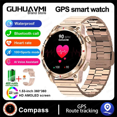 Outdoor Professional GPS Trajectory Smart Watch 1.5" HD Screen