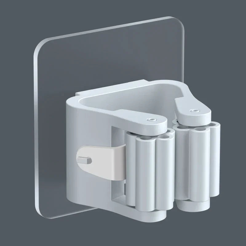 Mop Storage Storage Rack Bathroom Suction Hanging Pipe Traceless Mop