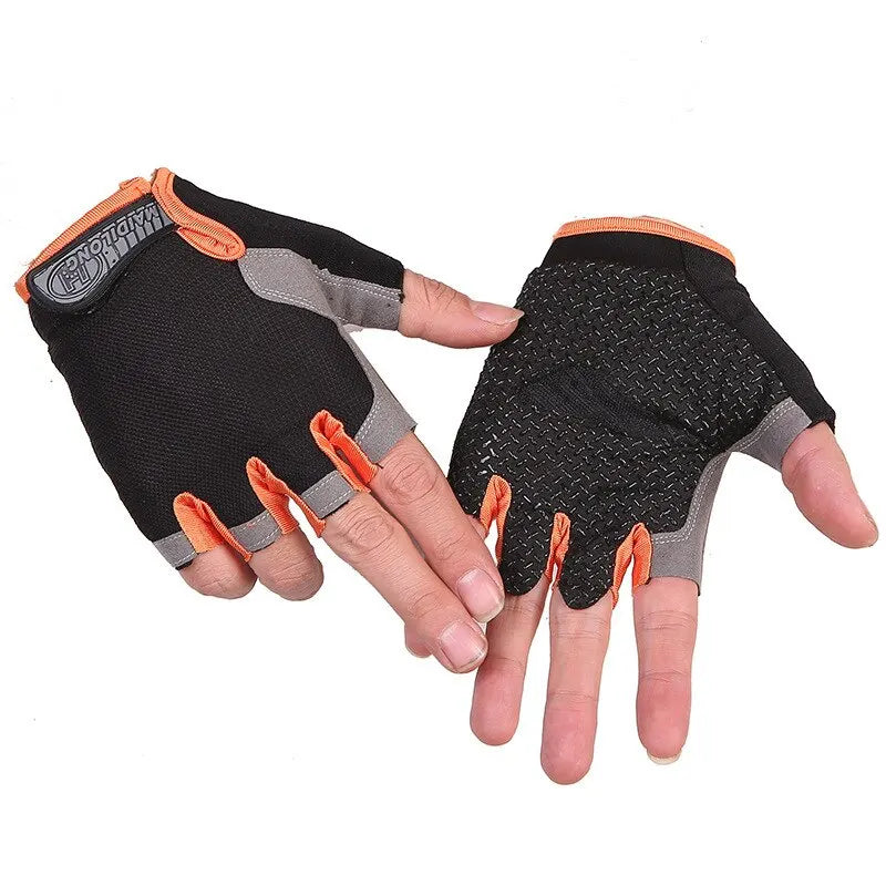 Half Finger Outdoor Cycling Anti Slip Anti Sweat Men Women Half Finger