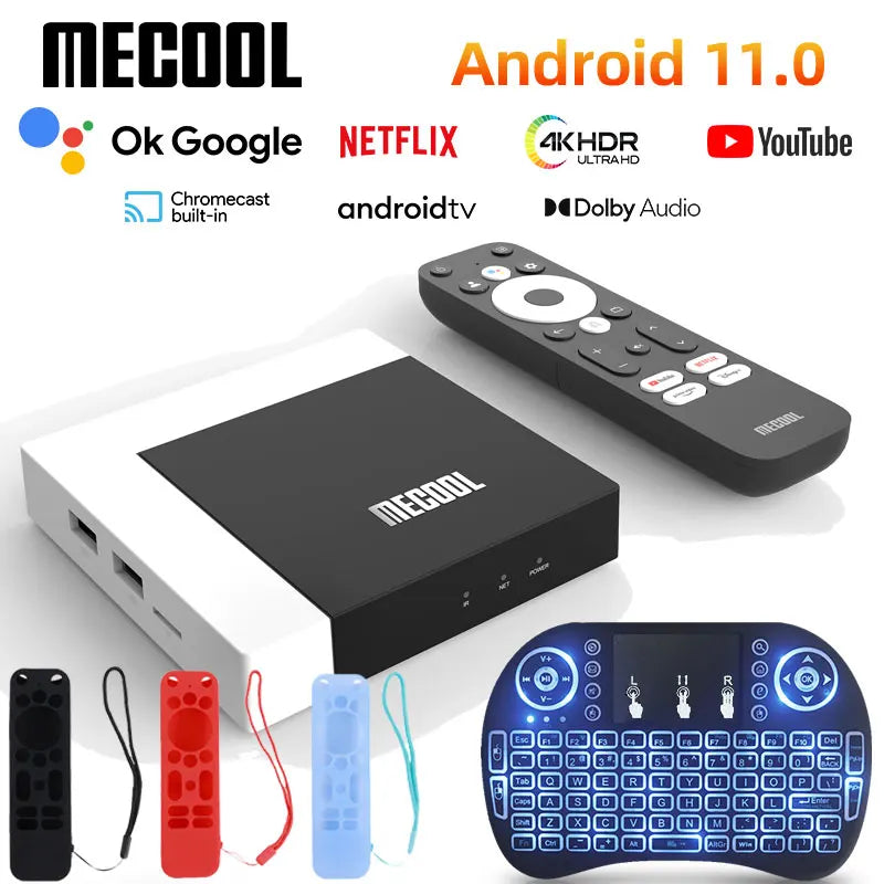 MECOOL Google TV Box KM7 PLUS 2GB DDR4 16GB Android 11 Google