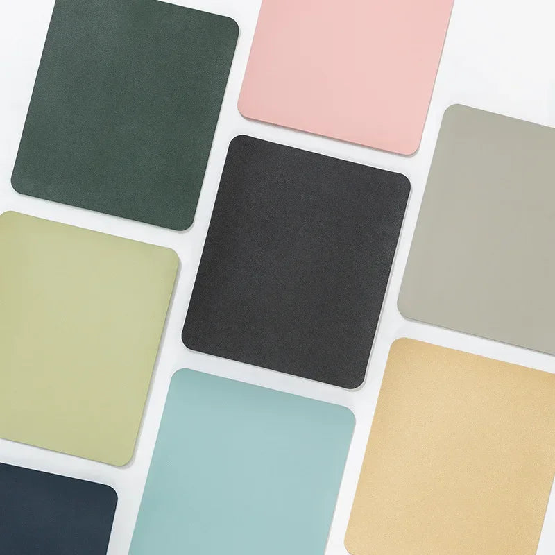 Small PU mouse pad Non-Slip Gaming Desktop Leather Mouse Pad