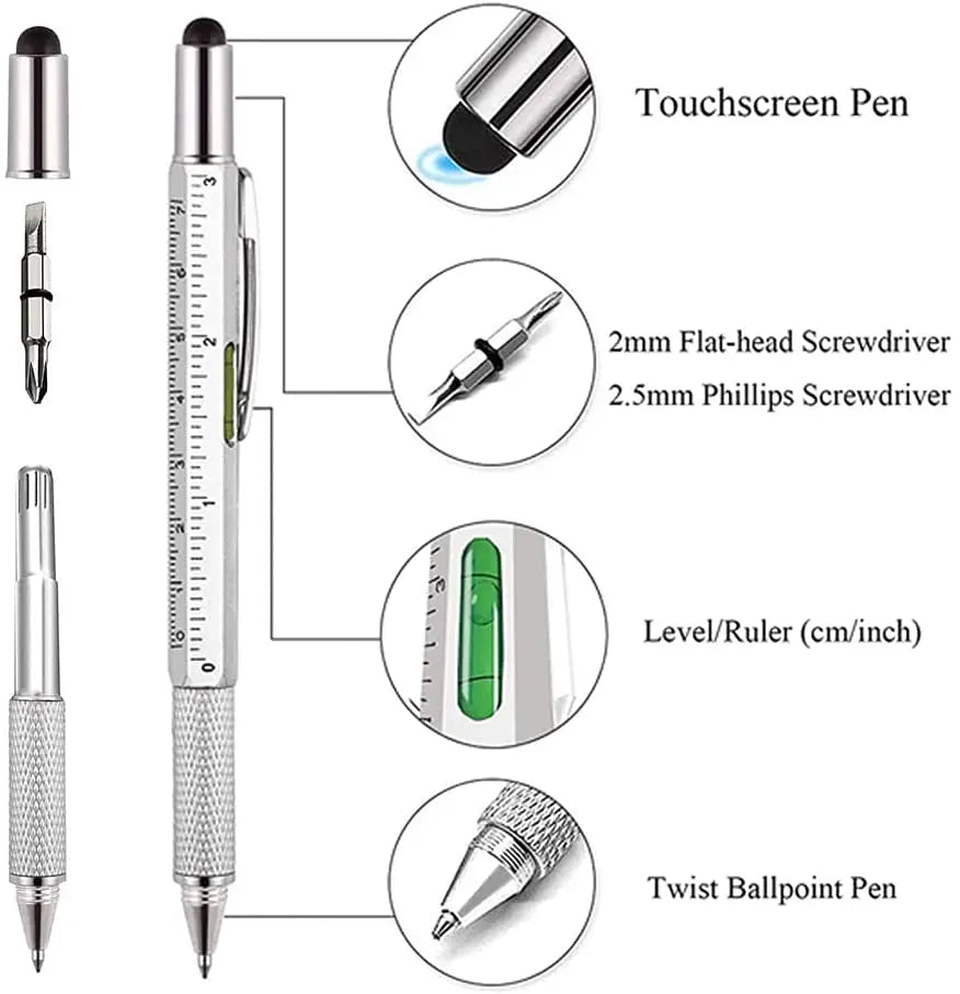 7 in1 Multifunction Ballpoint Pen With Modern Handheld Tool Measure