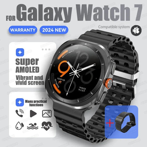 For Samsung New Sapphire Screen Galaxy Watch 7 Ultra Smart Watch Men's