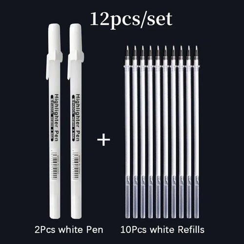12pcs/set 0.7mm Paint Marker Permanent Marker Graffiti Metalic Marker