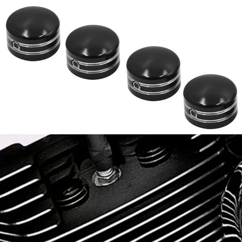 4Pcs Motorcycle Spark Plug Cover Head Bolt Caps For Harley Sportster