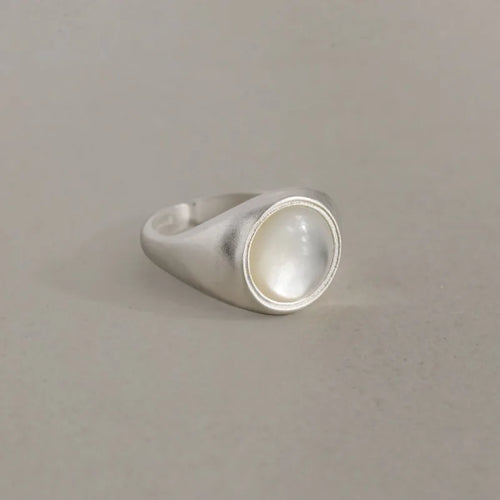 INS Minimalist Silver Color Irregular Wrinkled Surface Finger Rings