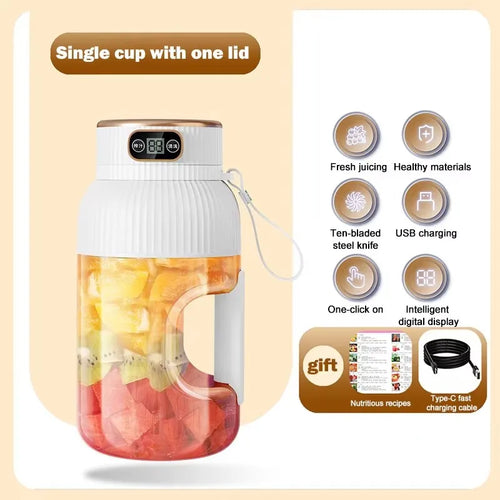 Multifunctional Portable Juicer Cup With Digital Display Fruit Mixers
