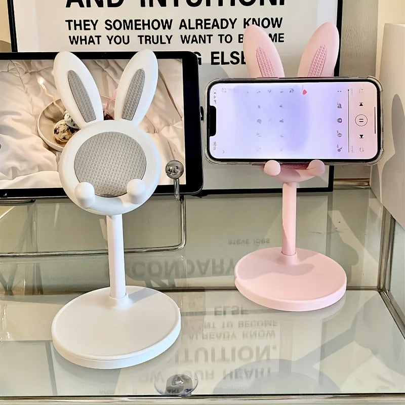 Cute Cartoon Bunny Phone Stand - Adjustable & Compatible With IPhone,