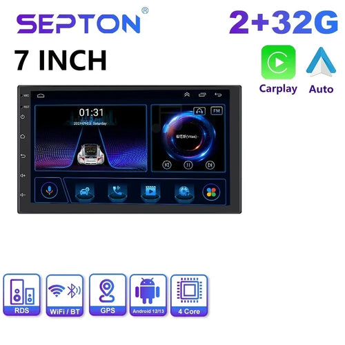 SEPTON 7"/9"/10" Universal 2 DIN Car Radio WIFI Car Audio Multimedia