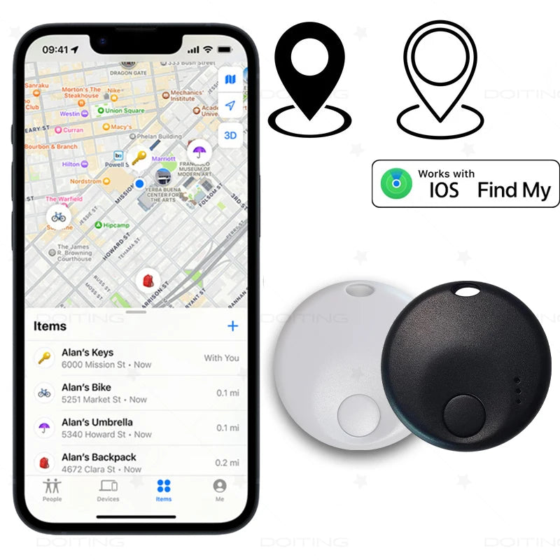 New Mini Smart Tag, Bluetooth Luggage Tracker. Works with Apple Find