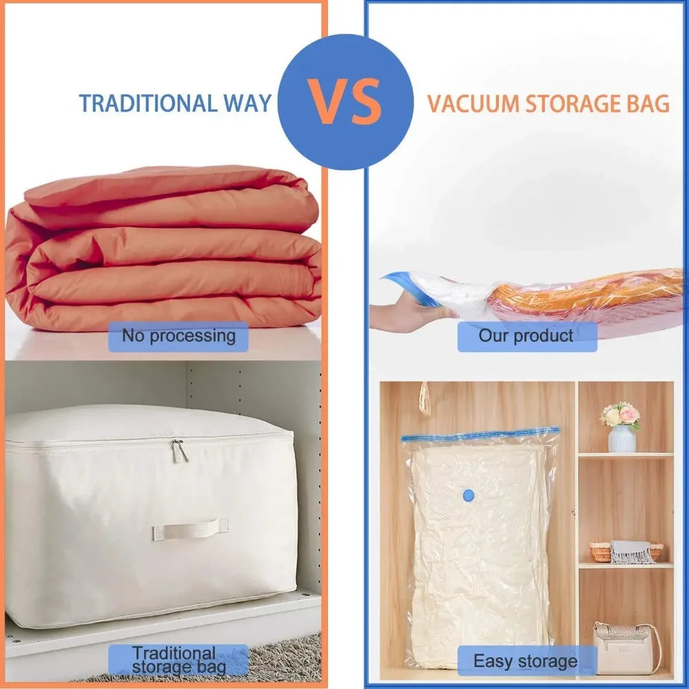 Vacuum Storage Bags,for Bedding,Pillows,Towel,Clothes Space Saver