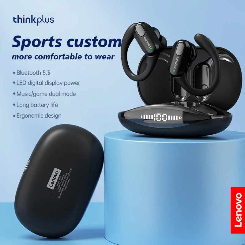 Original Lenovo XT80 Sports Wireless Earphones with Mics, LED Power