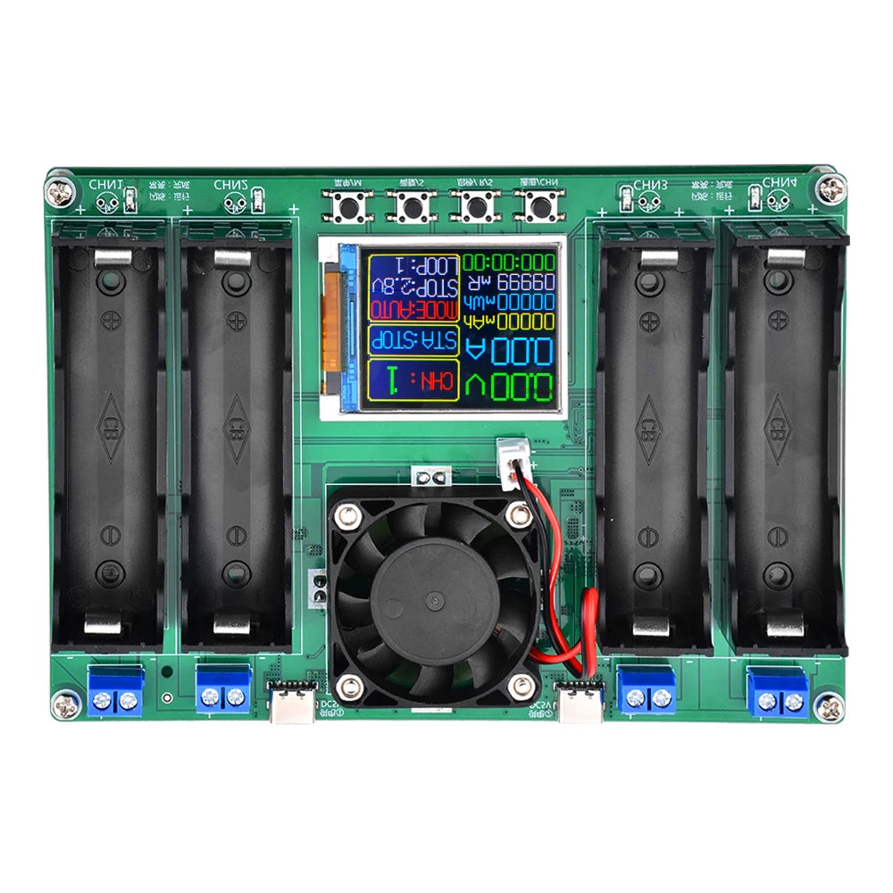 2Ch 4CH LCD Display Battery Capacity Tester MAh MWh Lithium Battery