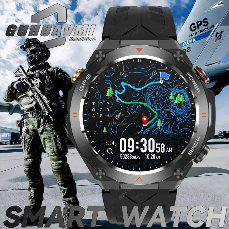 2024 New For Huawei Xiaomi GPS Track Smart Watch Men 1.85-Inch Ultra