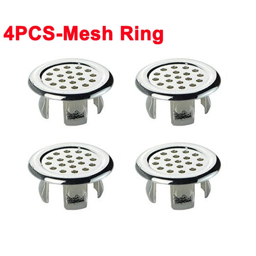 4Pcs Plastic Sink Hole Overflow Cover for Kitchen Bathroom Basin Trim