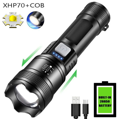 Powerful P70 Led Flashlights 5000LM Ultra Bright Tactical Light