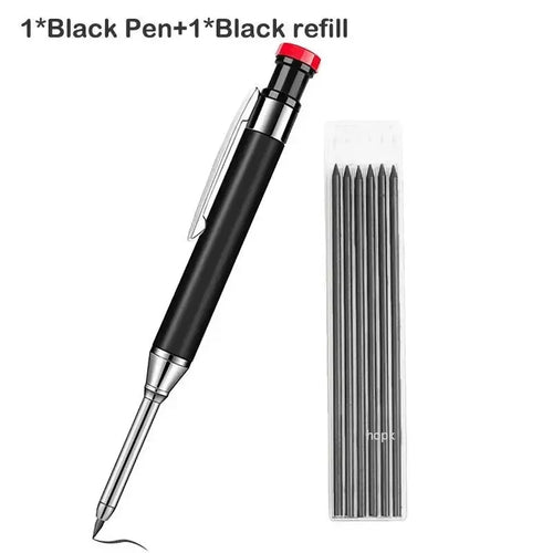 Metal Solid Carpenter Pencil Mechanical Pencil Set Built-in Pencil