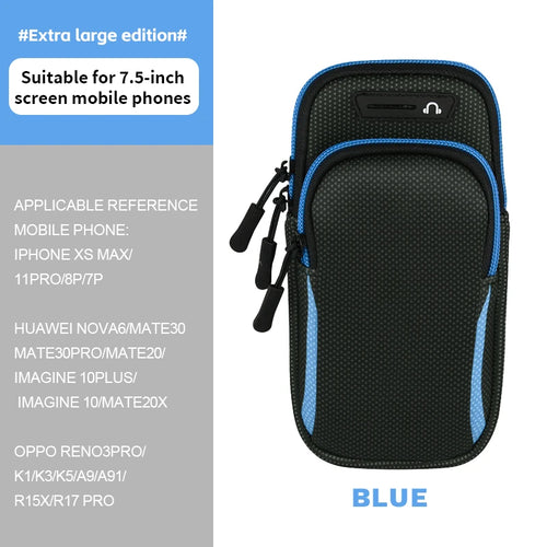 7.5-Inch Universal Waterproof Sports Arm Cover Outdoor Running Bike