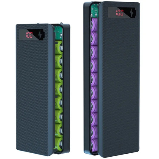 8/10*18650 Power Bank Battery Box Holder Portable Dual USB Type C
